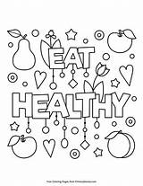 Live Healthy Coloring Pages sketch template