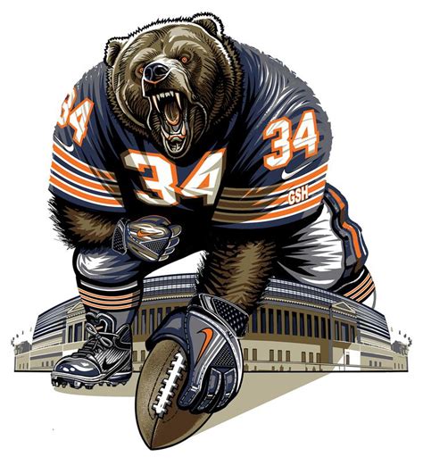 Nike Chicago Bears illustration on Behance | Chicago bears pictures ...