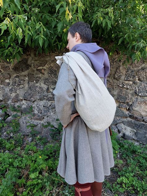 Medieval Backpack Historical Linen Backpack Medieval Sausage - Etsy