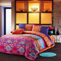 Orange Blue Purple and Brown Luxury and Fashion Cute Southwestern Tribal Print 100% Egyptian ...