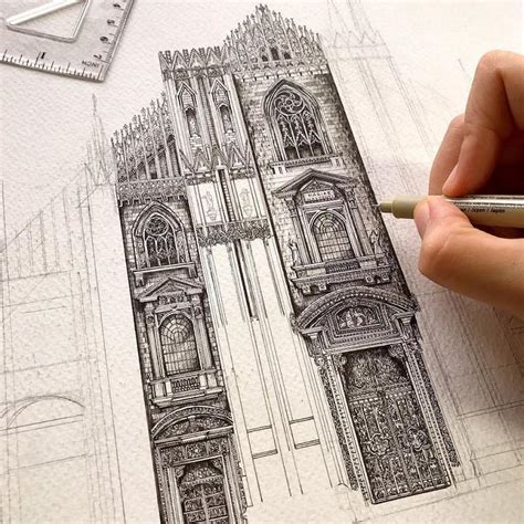 Stunning Ink Drawings of Architecture