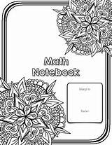 Math Notebook Cover Coloring Page Pages sketch template