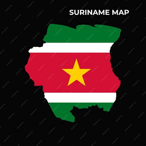 Premium Vector | Suriname national flag map design illustration of ...