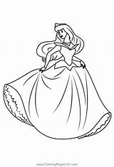 Pretty Princess Aurora Coloring Page For Kids  Free Sleeping Beauty sketch template