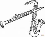 Saxophones And Clarinet coloring Page  Free Printable Coloring Pages sketch template