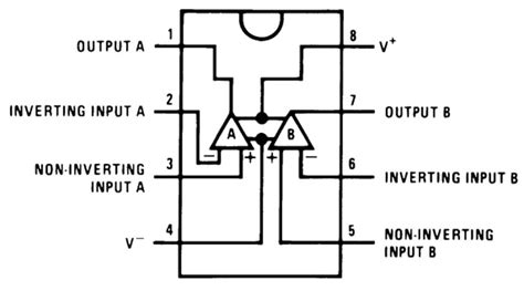 TL082 Dual JFET Input Op-Amp Pinout, Datasheet, Equivalent, Circuit ...