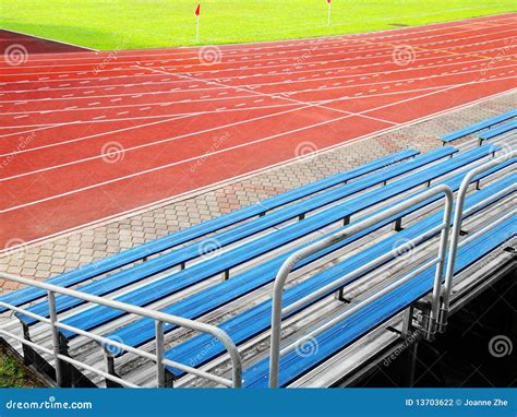 Bleachers Seating in Stadium Stock Photo - Image of color, outdoors ...