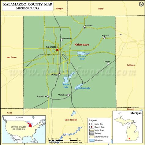 Kalamazoo County Map, Michigan