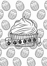 Easter Egg muffin  Cupcakes Adult Coloring Pages sketch template