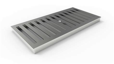 Buy a 12" wide stainless steel slotted trench drain grate - Eric'sons ...