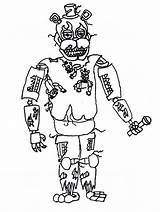 Nightmare Freddy Coloring Sheet Pages sketch template