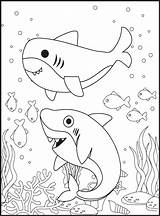 Shark Coloring Pages For Kids sketch template