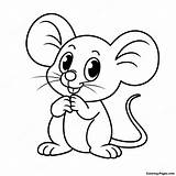 Cute Cartoon Mouse Coloring Page  Pagescom sketch template