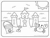 Sand Castle Coloring Pages sketch template