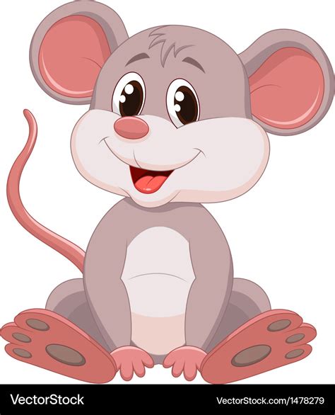 Cute mouse cartoon Royalty Free Vector Image - VectorStock