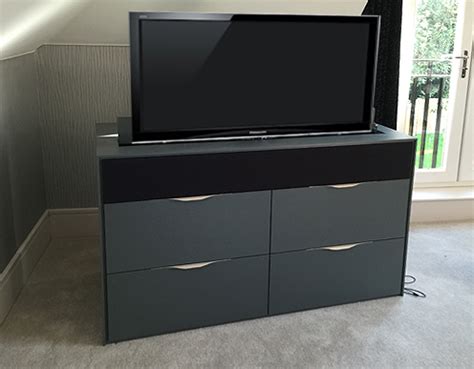 TV cabinet with lift, TV lift cabinet in UK, bespoke, custom made to ...
