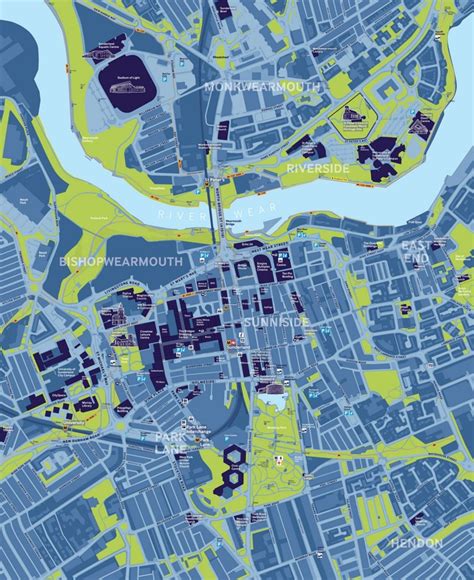 Sunderland tourist map - Ontheworldmap.com