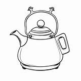 Drawing Of A Tea Kettle Outline Sketch Vector Wing  sketch template