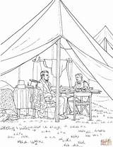 Coloring Civil War Pages Soldiers Union Horse Printable Sheet  sketch template