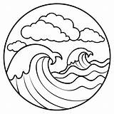Waves Coloring Pages For Kids Book 46965598 Vector Art At Vecteezy sketch template