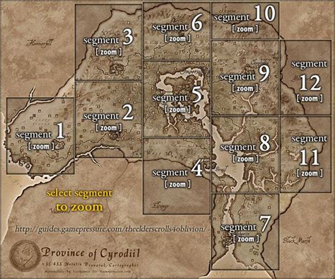 Cyrodiil Navigation map - Province of Cyrodiil - The Elder Scrolls IV ...