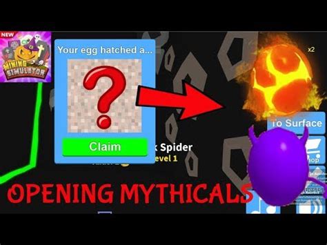 OPENING 2 MYTHICAL EGGS AND A HAUNTED EGG! || Mining Simulator - Roblox - YouTube