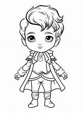 Prince Coloring Page Coloring prince In A Crown And Royal Clothes  sketch template