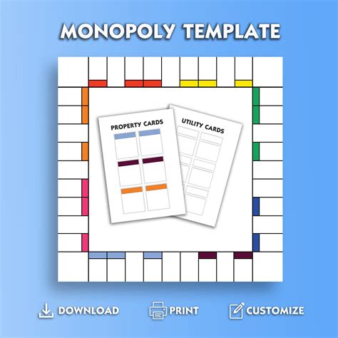 Custom Monopoly Board Template