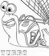 Turbo Coloring Pages Dreamworks Pixar Book Kids Kleurplaat Printable  sketch template