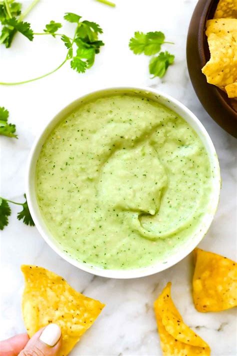 Creamy Avocado Salsa Verde Recipe (No Cook Recipe) | foodiecrush.com