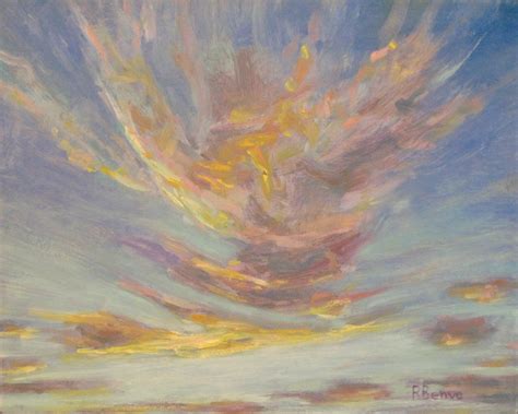 Acrylic Sunset Clouds Painting Easy - guessuniversal