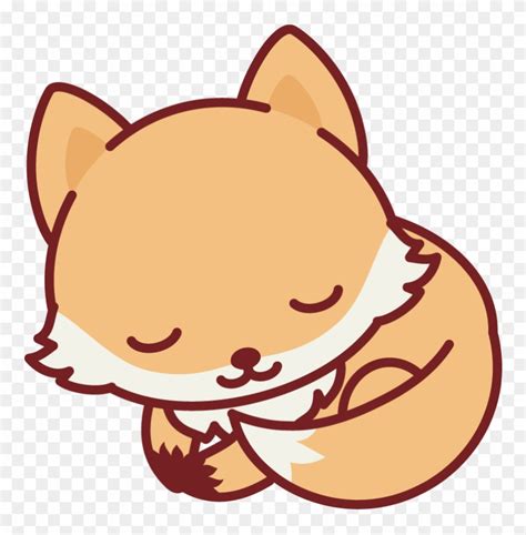 Download Sleeping Nerdy Fox - Kawaii Cute Fox Drawing Clipart (#3321162) - PinClipart