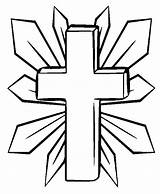 Cross Coloring Pages For Preschoolers At GetColoringscom  Free sketch template