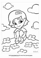 Girl Sitting In Flowers Coloring Page  Kidadl sketch template