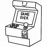Coloring Arcade Game Pages Games Outline Drawing Printable Machine  sketch template