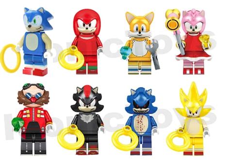 Sonic Custom Lego Mini Figures Knuckles Tales Amy Star Wars - Etsy