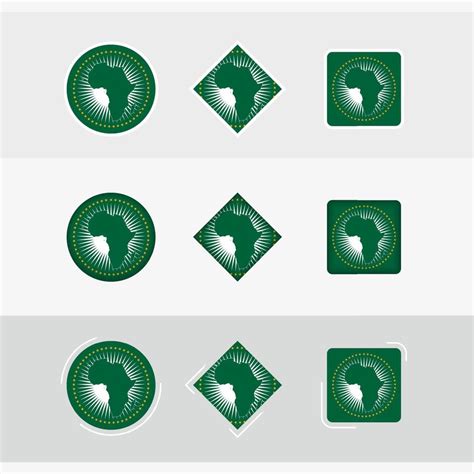 African Union flag icons set, vector flag of African Union. 22969760 ...