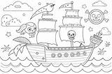 Whimsical Pirate Adventure Coloring Page For Kids Activities And Crafts  sketch template