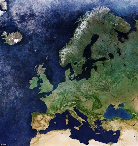 Satellite images reveals a clear view of Europe in incredible detail ...