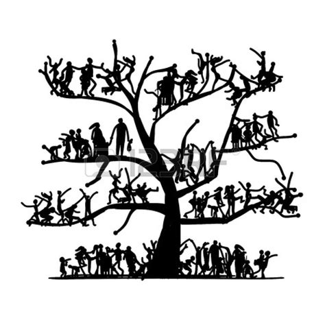 Family Tree Clip Art Black And | Tree sketches