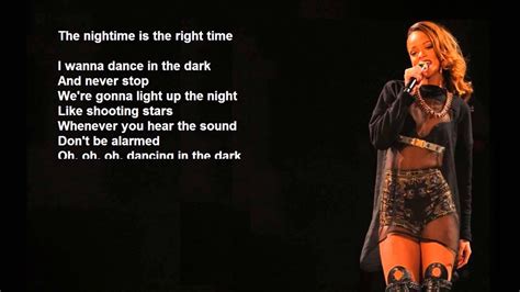 Rihanna "Dancing In The Dark" Lyrics - YouTube