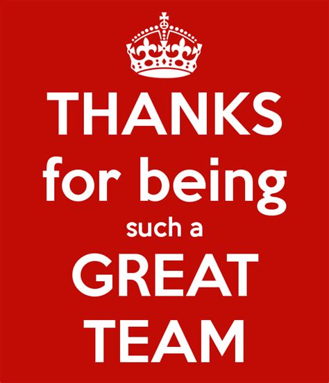 THANKS for being such a GREAT TEAM Poster | Stephan | Keep ... | Good team quotes, Team quotes ...