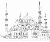 Hagia Sophia Elevation Sketch Coloring Page sketch template