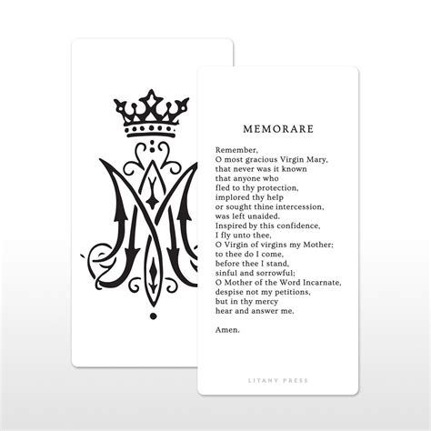 Memorare Prayer Card - Etsy