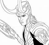 Loki Coloring Page sketch template