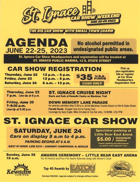 47th ANNUAL ST. IGNACE CAR SHOW WEEKEND | Saint Ignace Chamber of Commerce