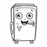 Refrigerator Coloring Pages Sketch Page sketch template