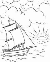 Sunset Landscape Coloring Page  Free Printable Pages For Kids sketch template