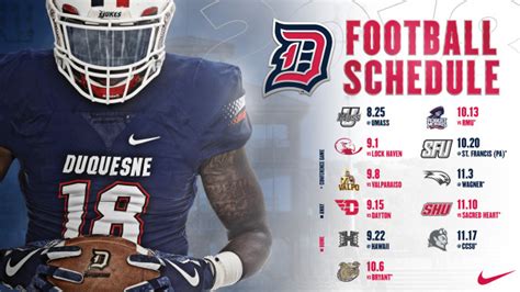 Duquesne reveals revised 2018 football schedule