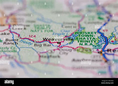 Weaverville california map hi-res stock photography and images - Alamy